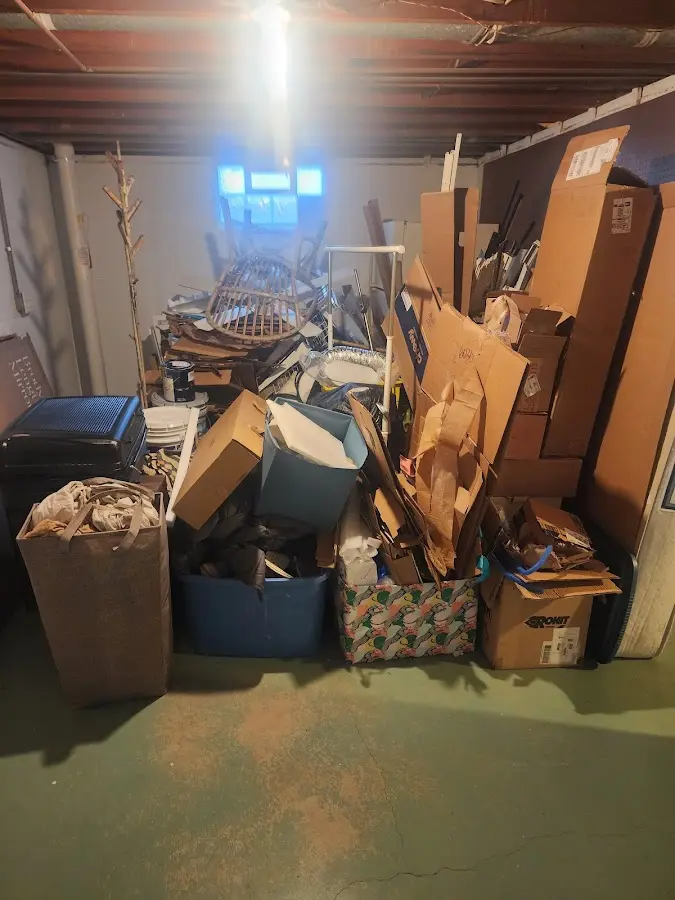 Roll-off dumpster container at job site for Concrete Dumpster Rental in Norwalk